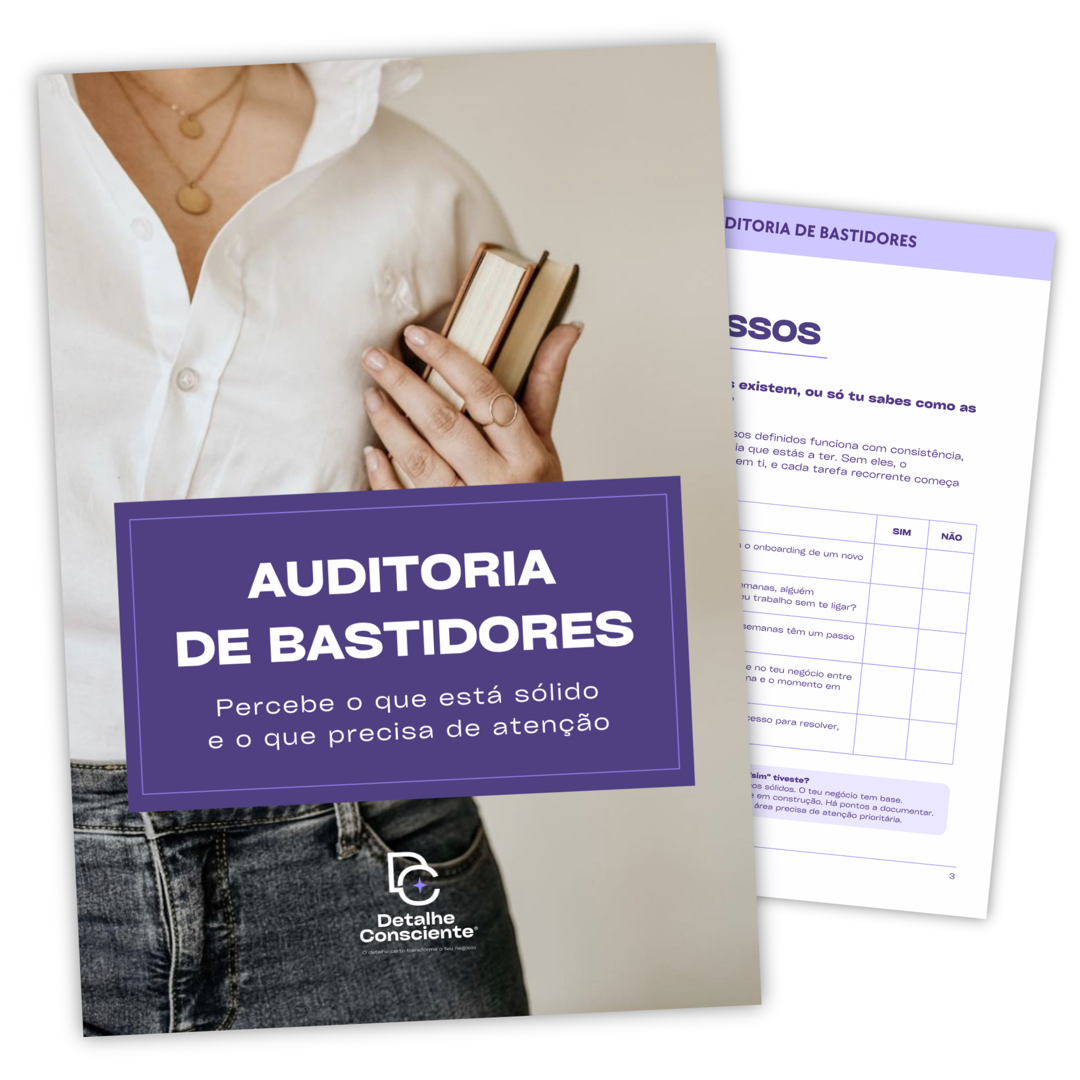 Auditoria de Bastidores — mockup do PDF